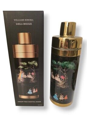 Williams Sonoma x Sheila Bridges | Harlem Toile Cocktail Shaker | RARE NIB